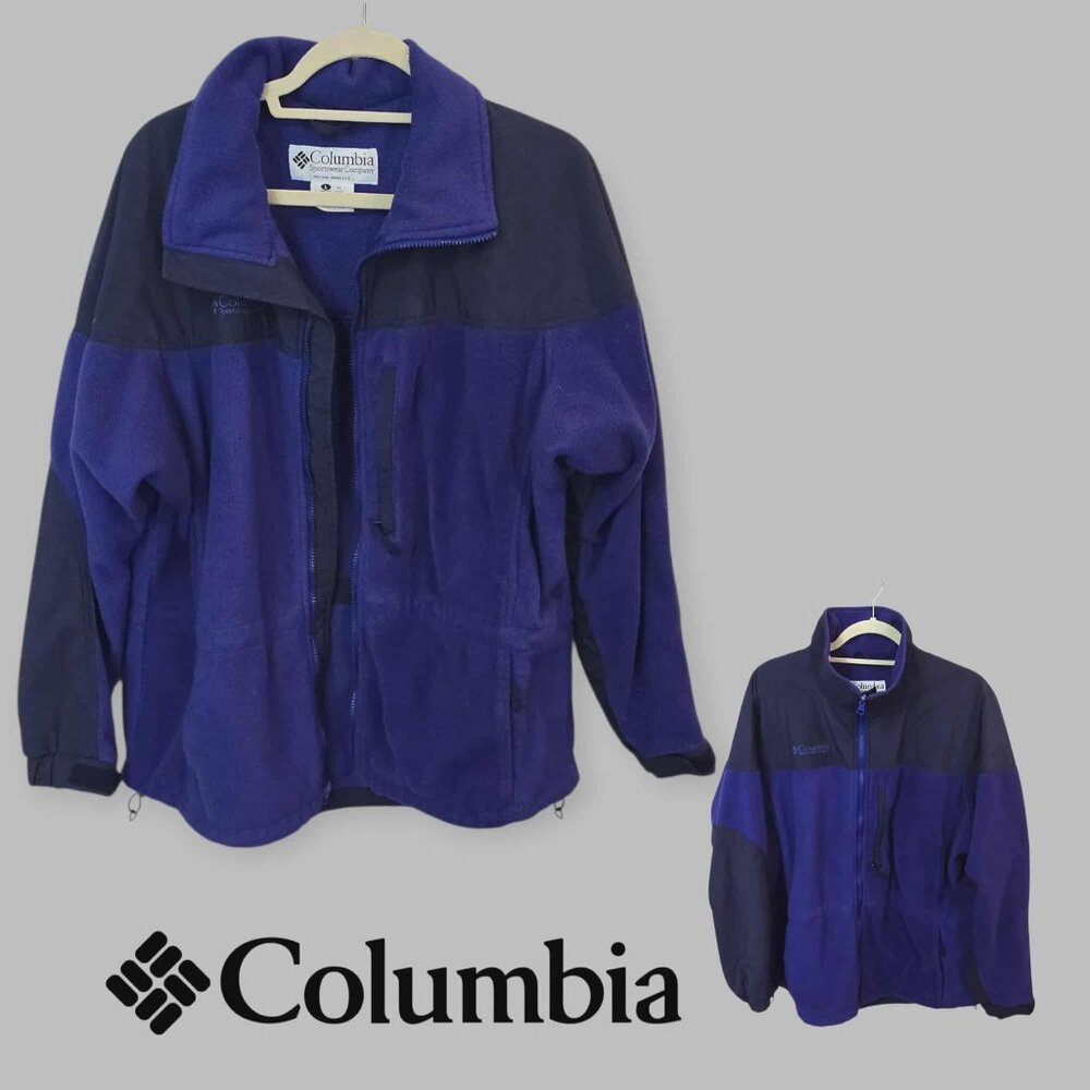 Vintage Columbia Full Zip Fleece Jacket Womens Large